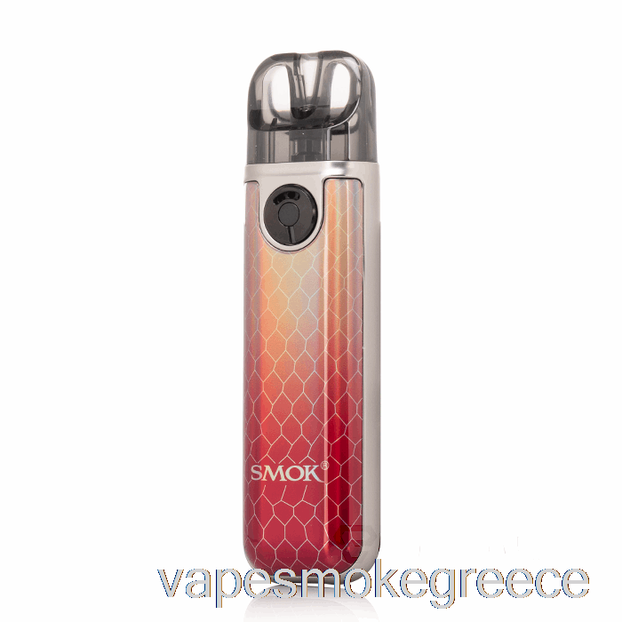 Vape Greece Smok Novo 4 Mini 25w κιτ ασημί κόκκινη κόμπρα